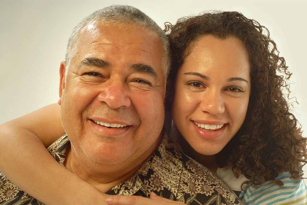 families embracing, happy, hopeful