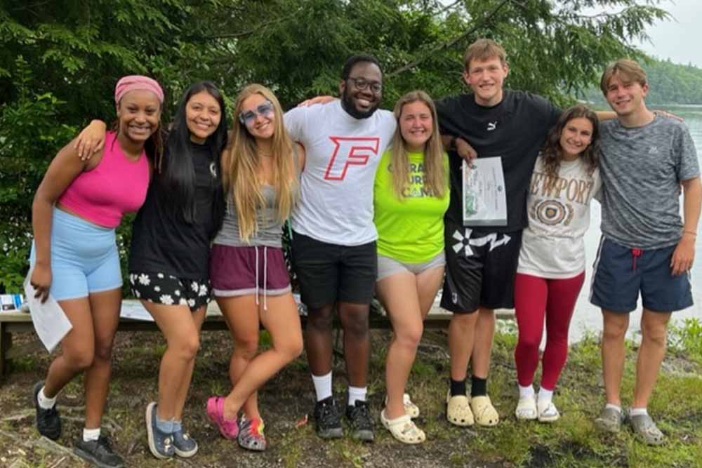 group of happy teens