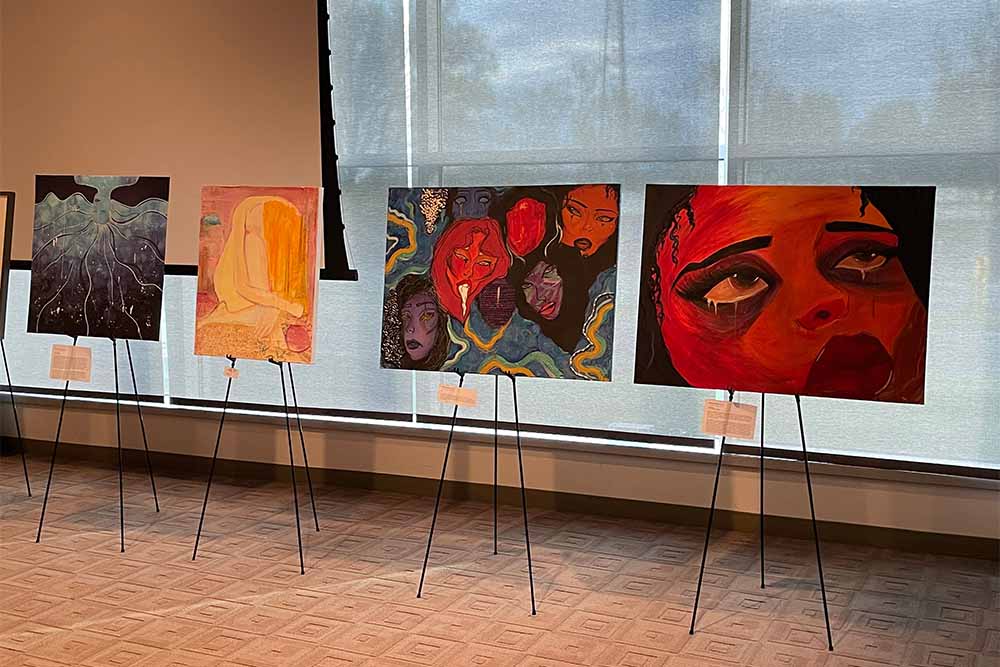 raising awareness of domestic violence through art show