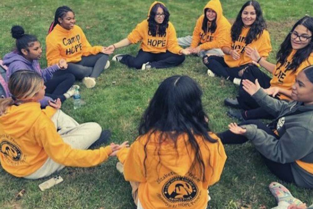 camp hope attendees playing games